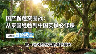 第一节：榴莲突围战：选址决策指南，告别赌运气，用硬指标圈定&ldquo;优生，课程：《国产榴莲突围战：从泰国经验到中国实操的8堂必修课（高阶实战版）》