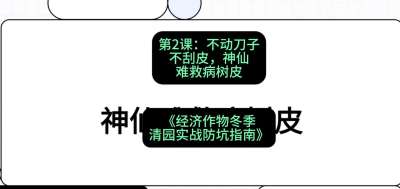 第2节：【物理手段】不动刀子不刮皮，神仙难救病树皮，课程：《经济作物冬季清园&middot;实战防坑指南》#识农AI