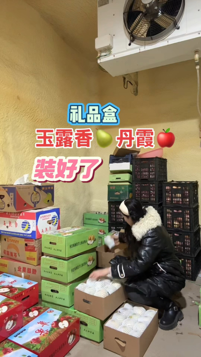 玉露香梨，丹霞苹果礼品盒